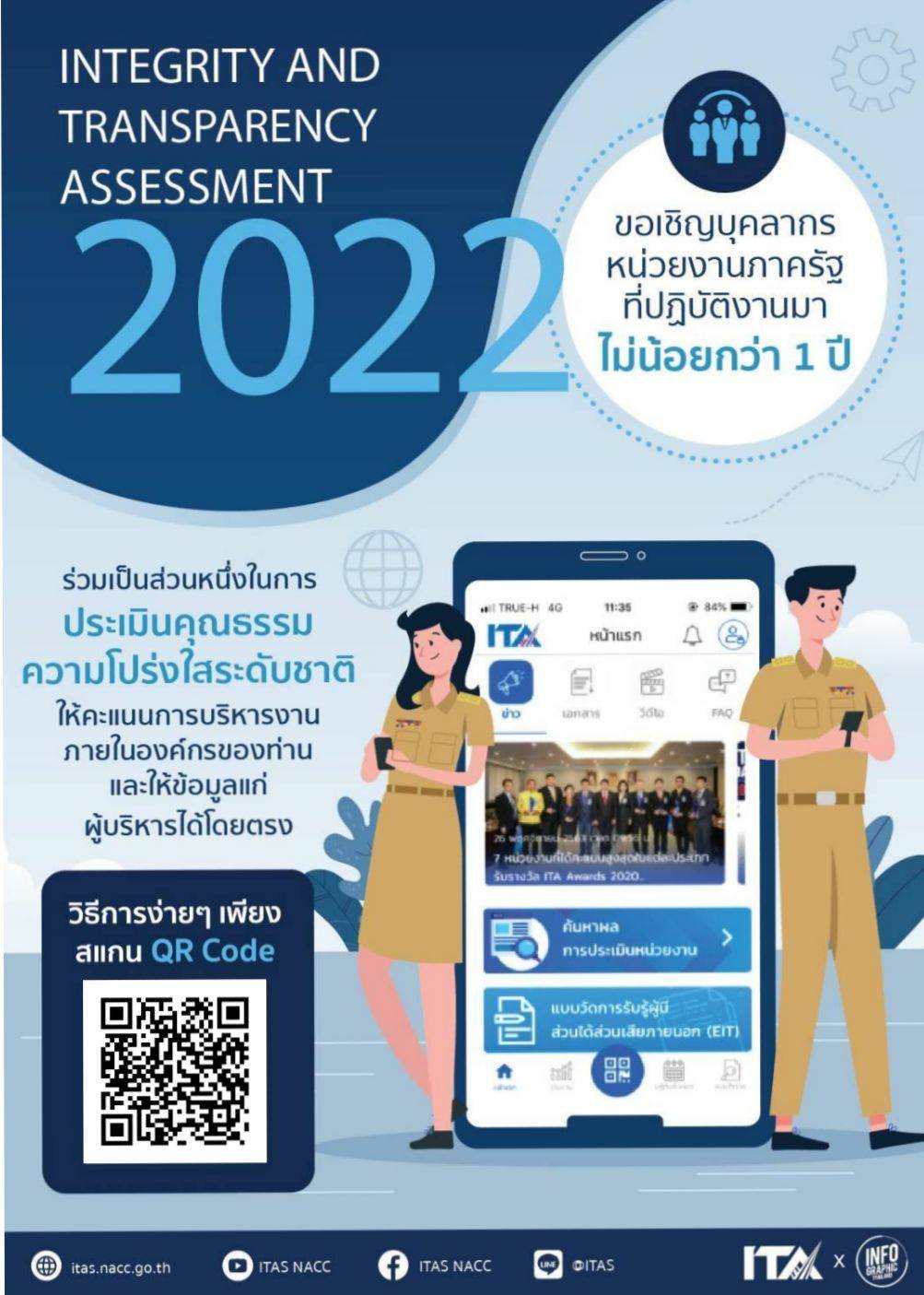 ขอเชิญร่วมเป็นส่วนหนึ่ง
INTEGRITY AND TRANSPARENCY ASSESSMENT
2022