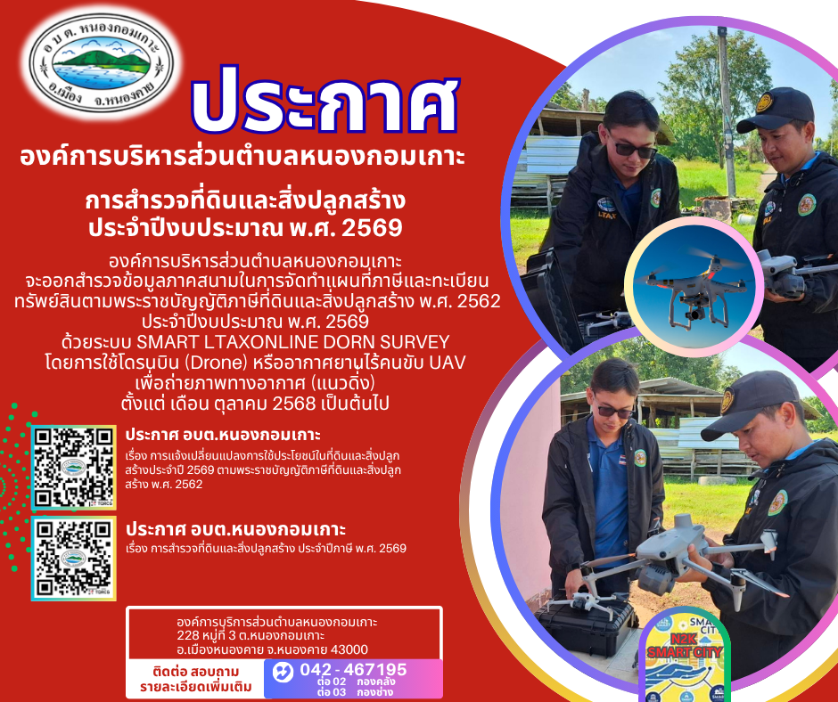 การสำรวจที่ดินและสิ่งปลูกสร้าง ประจำปีงบประมาณ พ.ศ. 2569