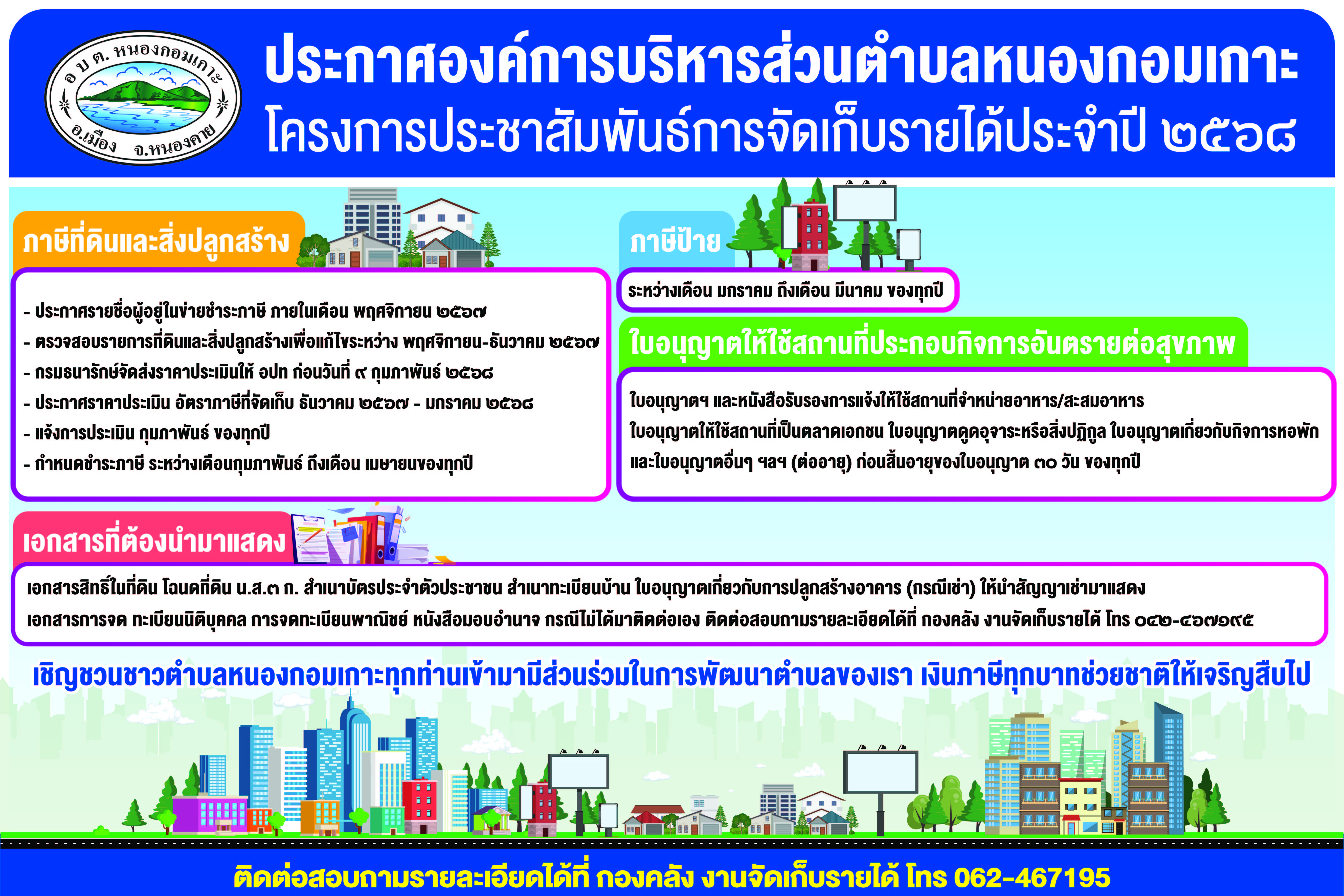 โครงการประชาสัมพันธ์ฺการจัดเก็บรายได้ 2568